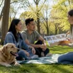 Shelter worker engaging with pet adopters